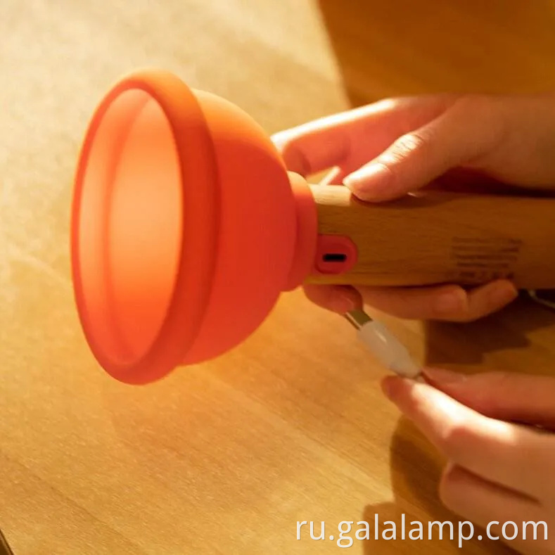 Стильная деревянная ручка туалетной ночной свет с уникальным мотивом